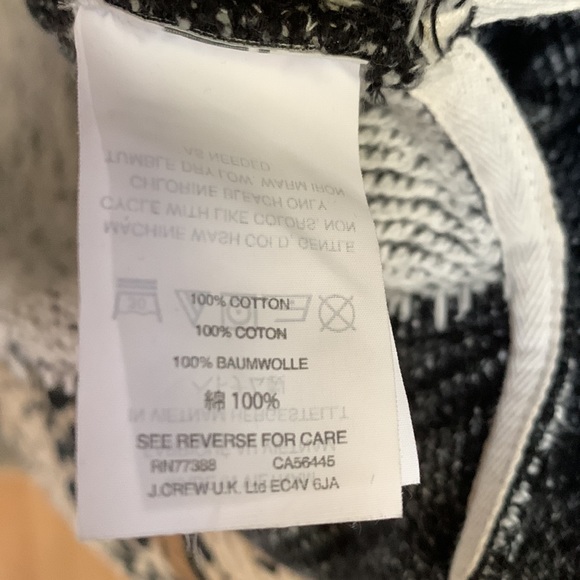 J Crew Oversized Black Heathered Funnel Neck Heavy Knit Sweatshirt XXS/XS - Picture 7 of 9